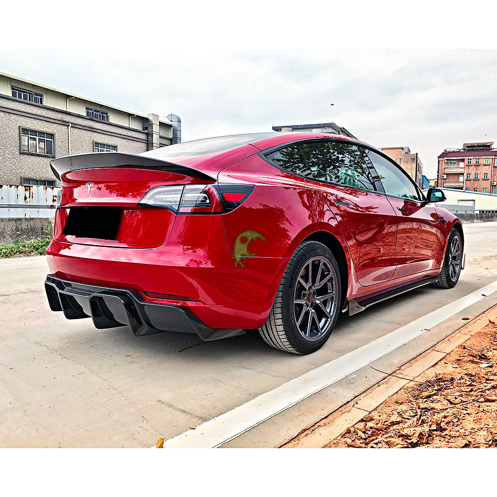 Vorsteiner Style Dry Carbon Fiber Rear Diffuser For Tesla Model 3 2016-Present
