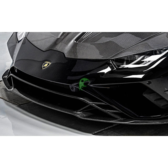Paktechz Style Dry Carbon Fiber Front Lip for Lamborghini Huracan EVO RWD