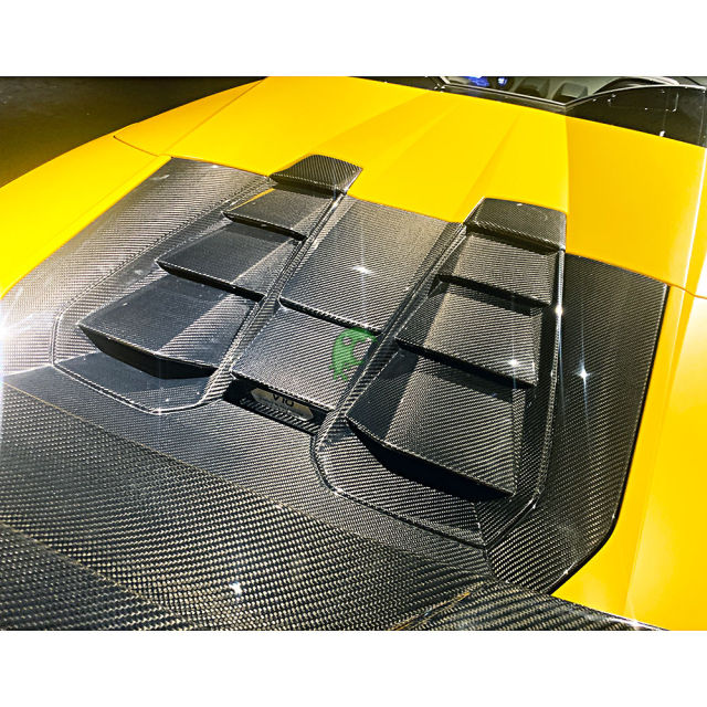 OEM Style Dry Carbon Fiber Rear Engine Hood Cover For Lamborghini Huracan EVO Spyder 2019-2020