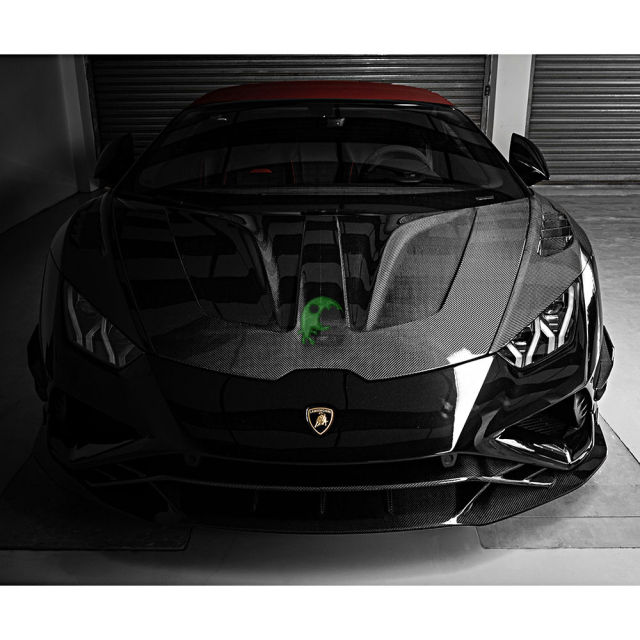 Paktechz Style Dry Carbon Fiber Front Lip for Lamborghini Huracan EVO RWD