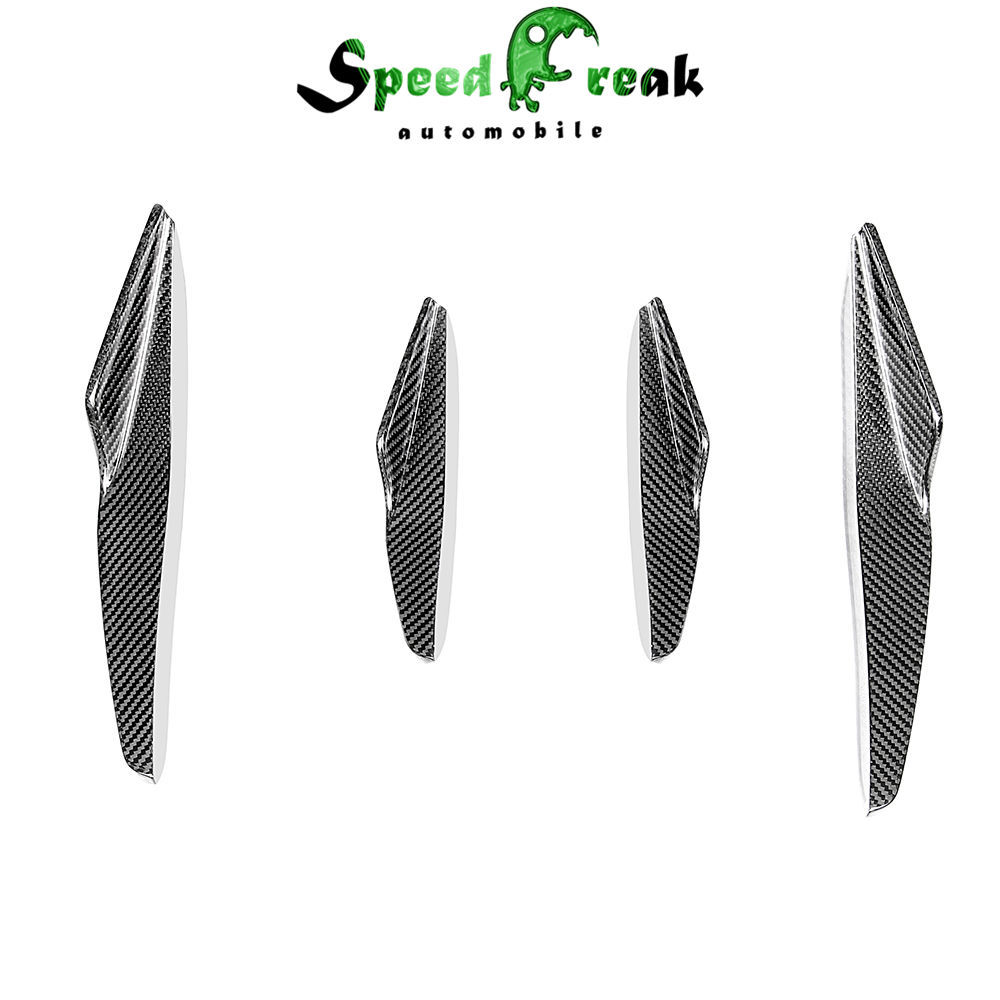 Paktechz Style Dry Carbon Fiber Front Bumper Canards for Lamborghini Huracan EVO RWD