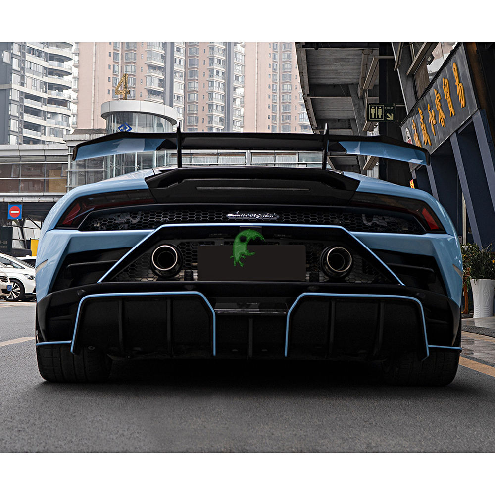 Paktechz Style Dry Carbon Fiber Rear Diffuser for Lamborghini Huracan EVO