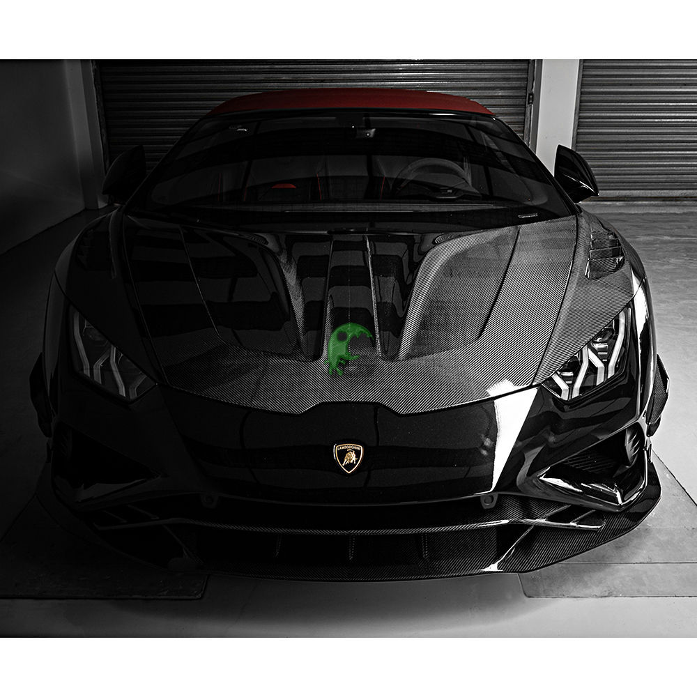 Paktechz Style Dry Carbon Fiber Engine Hood for Lamborghini Huracan & EVO