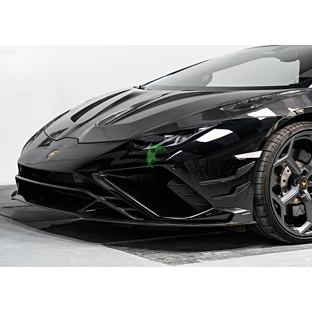 Paktechz Style Dry Carbon Fiber Front Lip for Lamborghini Huracan EVO RWD