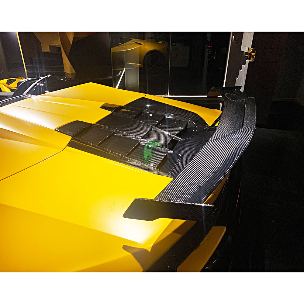 OEM Style Dry Carbon Fiber Rear Engine Hood Cover For Lamborghini Huracan EVO Spyder 2019-2020