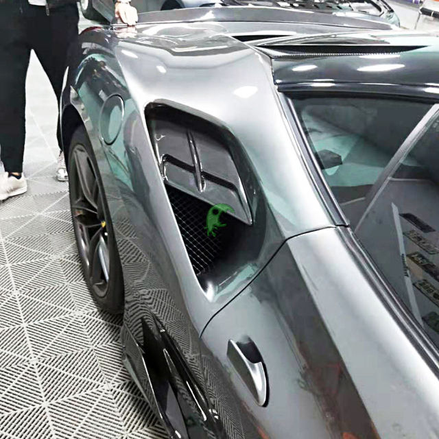 Capristo Style Dry Carbon Fiber Side Air Intake Panels For Ferrari 488 GTB 2015-2018