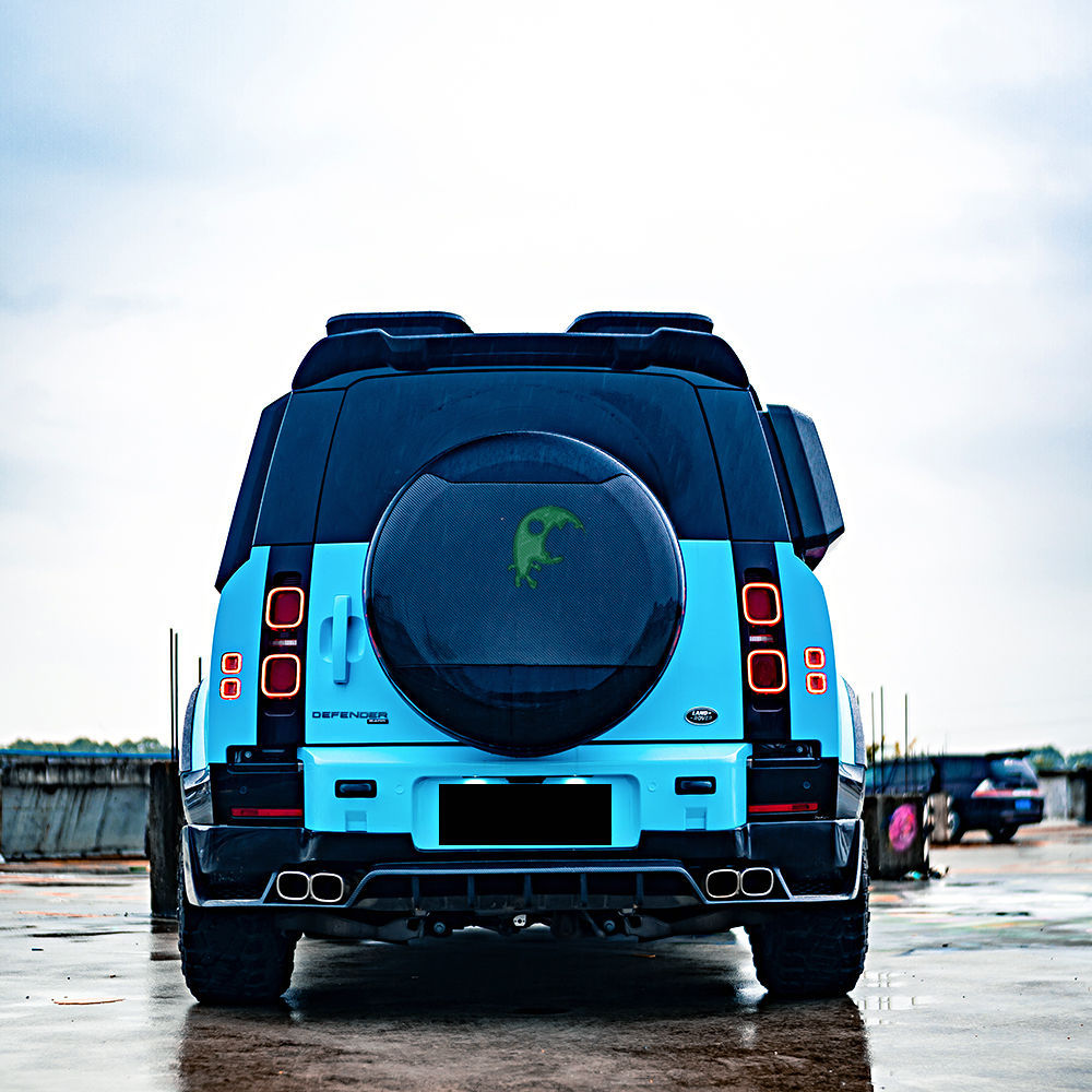 Plastic Spare Tyre Cover & Dry Carbon Fiber Cover For Land Rover Defender 110 90 L663 2020-Present