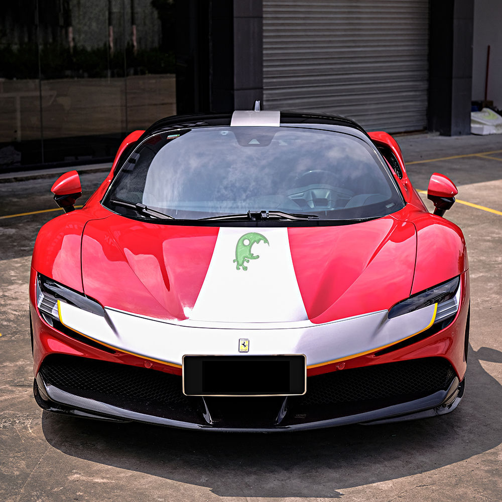 OEM Style Dry Carbon Fiber Front Lip For Ferrari SF90