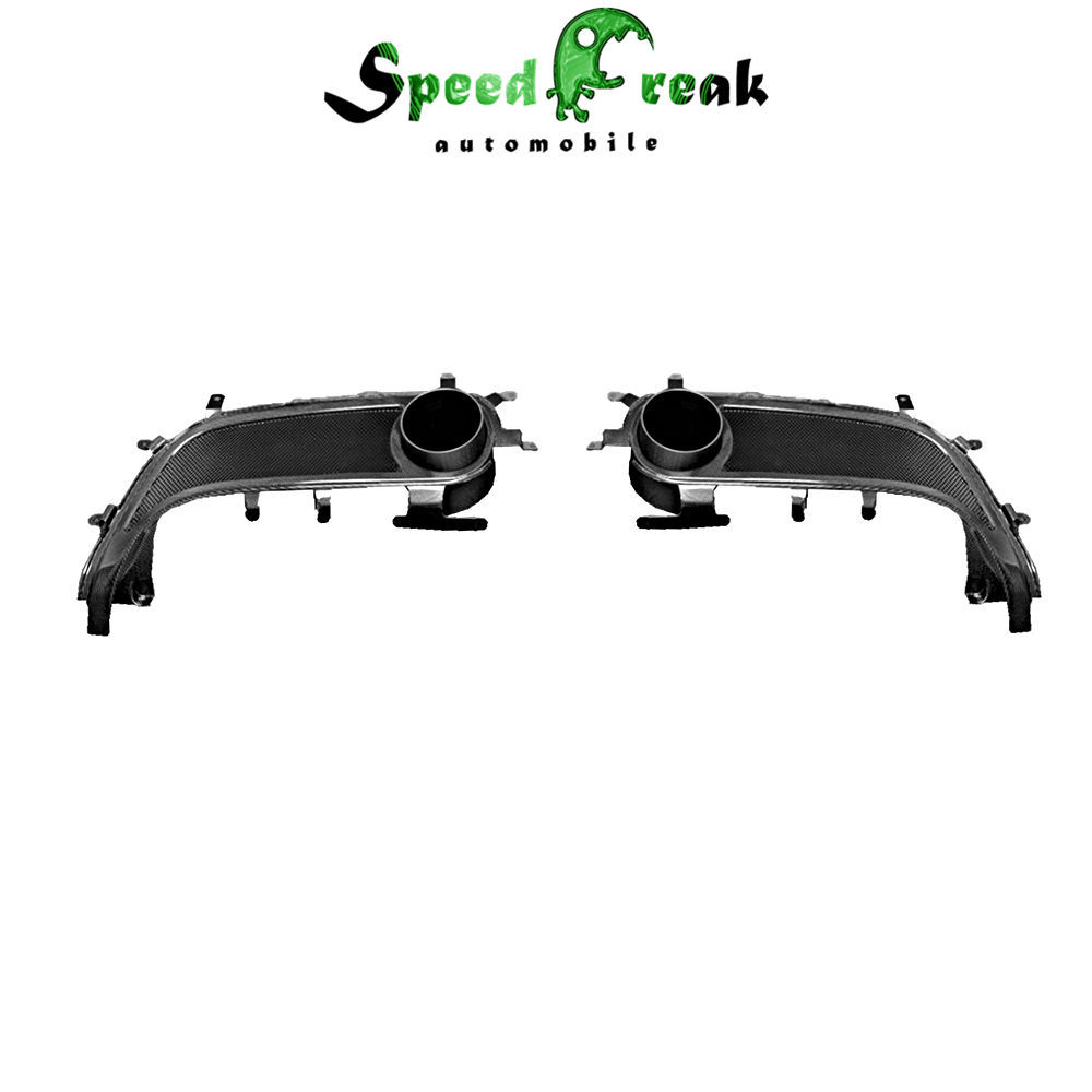 Capristo Style Dry Carbon Fiber End Pipe Shells For Ferrari 488 GTB Spider 2015-2018