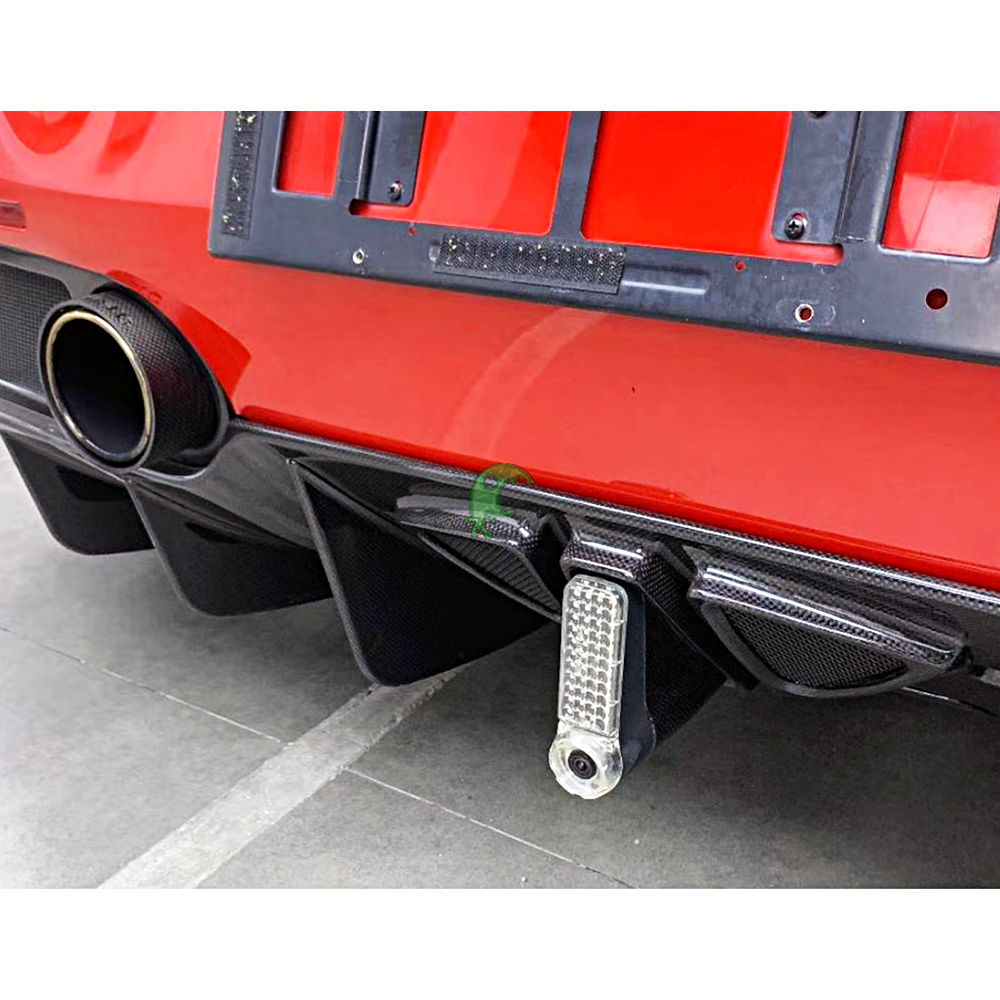 Capristo Style Dry Carbon Fiber End Pipe Shells For Ferrari 488 GTB Spider 2015-2018