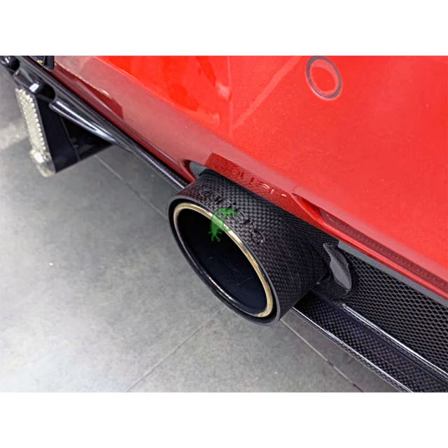Capristo Style Dry Carbon Fiber End Pipe Shells For Ferrari 488 GTB Spider 2015-2018