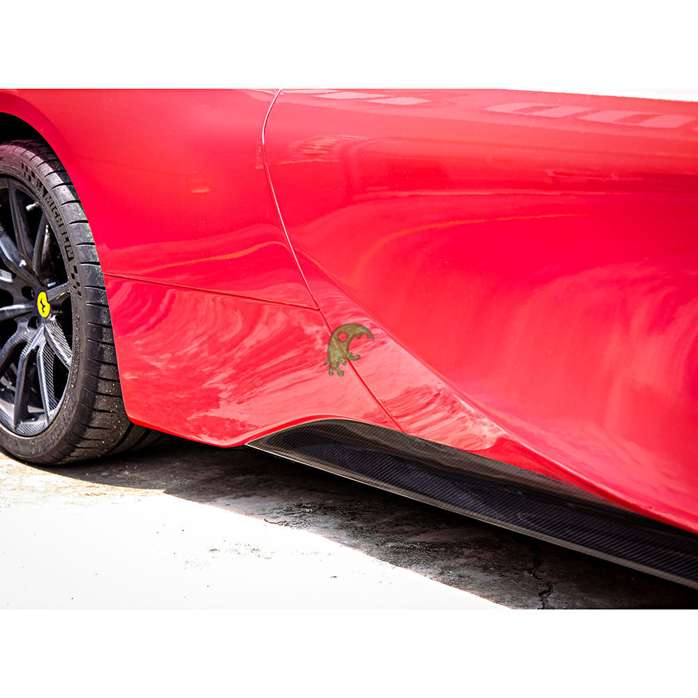OEM Style Dry Carbon Fiber Side Skirts For Ferrari SF90