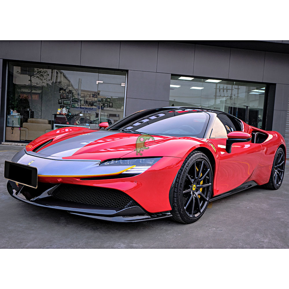 OEM Style Dry Carbon Fiber Front Lip For Ferrari SF90