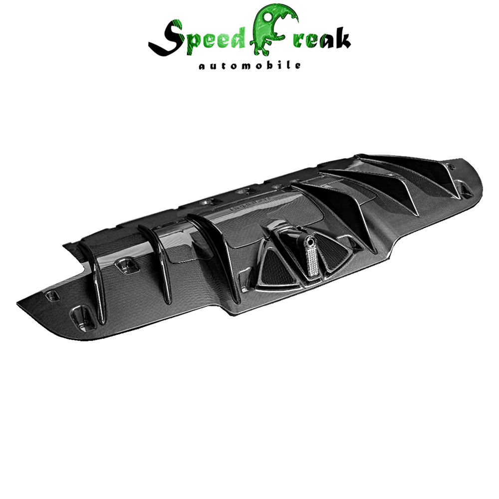 Capristo Style Dry Carbon Fiber Rear Diffuser For Ferrari 488 GTB Spider 2015-2018