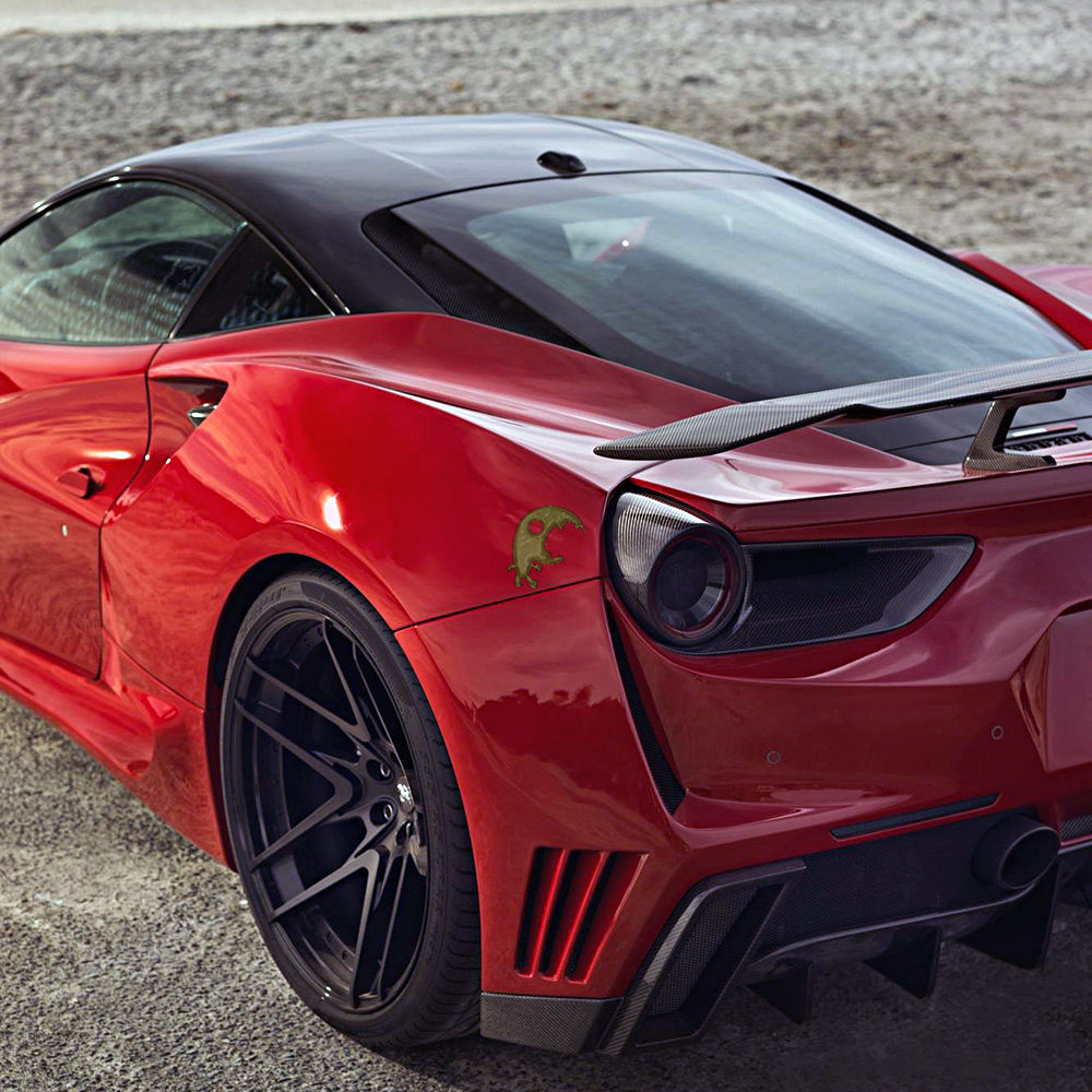 Novitec Style Dry Carbon Fiber Rear Light Cover (Replacement) For Ferrari 488 GTB Spider 2015-2018