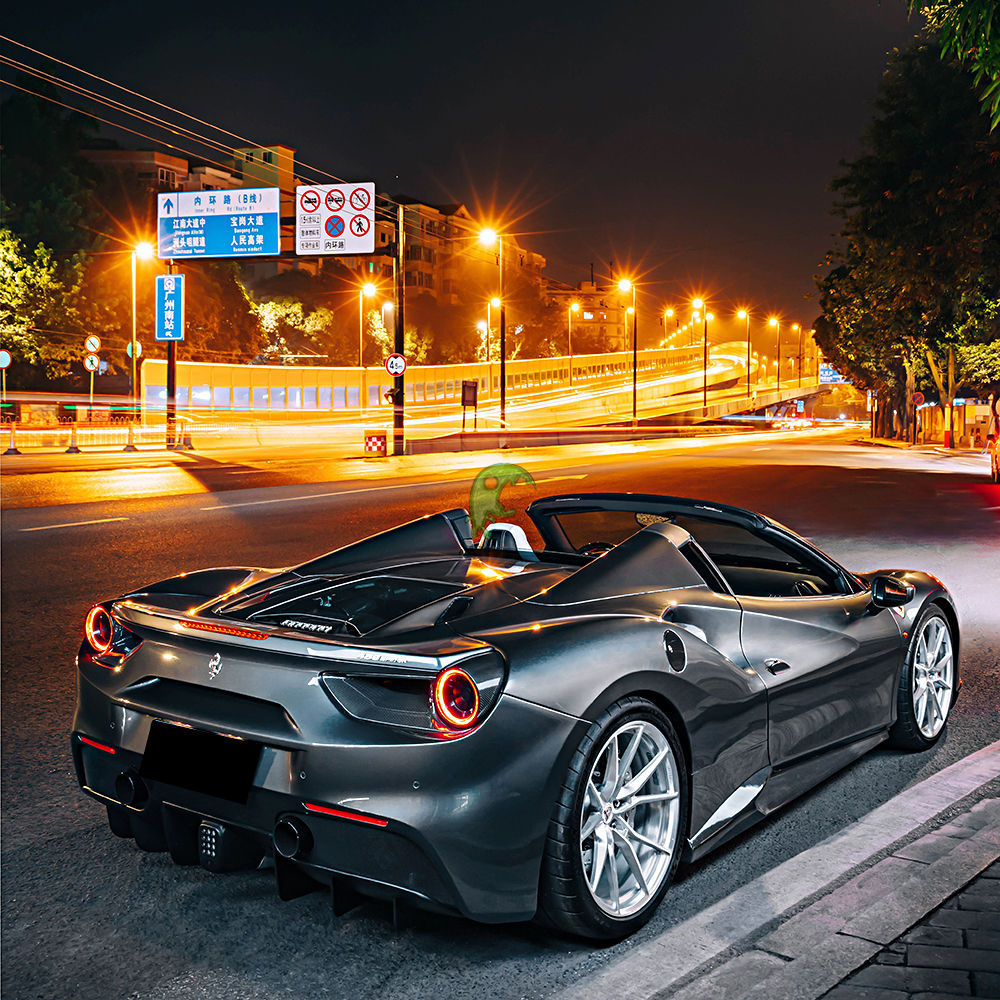 Novitec Style Dry Carbon Fiber Rear Diffuser For Ferrari 488 GTB Spider 2015-2018