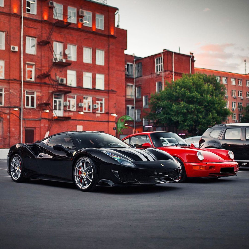 Pista Style Bodykit Dry Half Carbon Fiber Body Kit For Ferrari 488 GTB