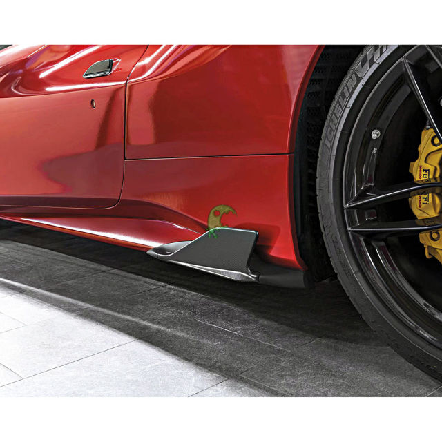 Capristo Style Dry Carbon Fiber Side Fin For Ferrari 488 GTB Spider 2015-2018