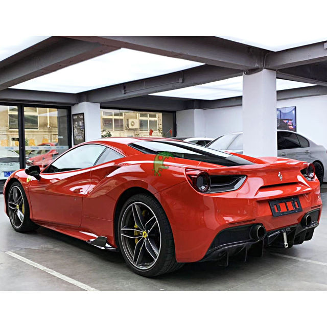 Capristo Style Forged Dry Carbon Fiber Tail Light Covers For Ferrari 488 GTB 2015-2018