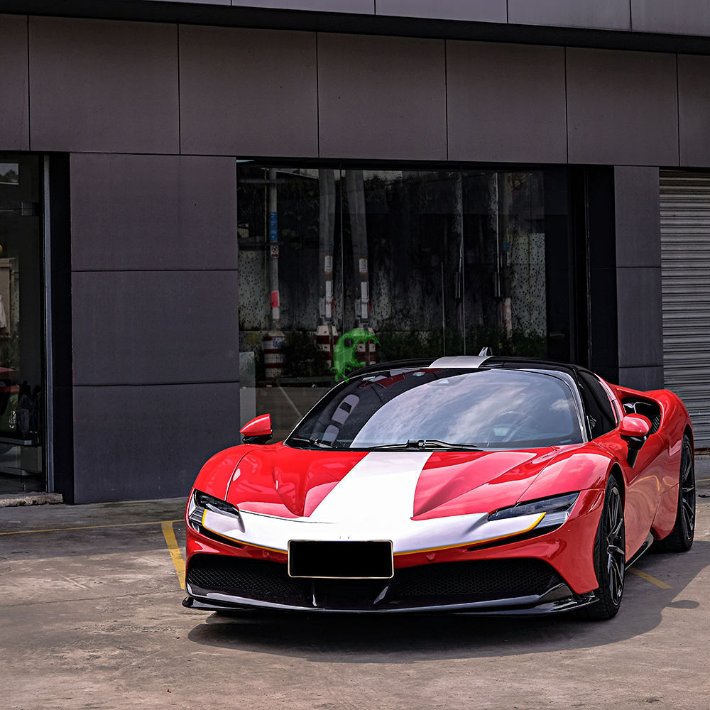OEM Style Dry Carbon Fiber Front Lip For Ferrari SF90