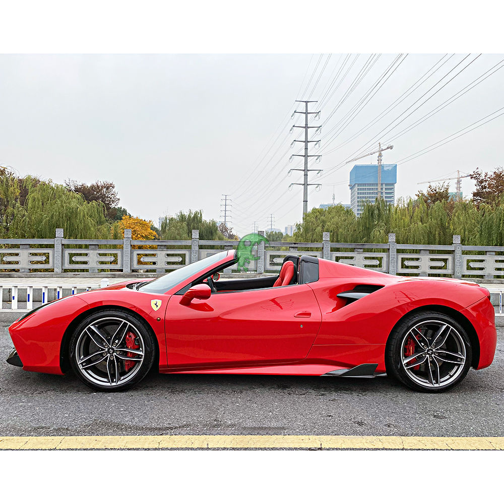 Capristo Style Dry Carbon Fiber Side Fin For Ferrari 488 GTB Spider 2015-2018