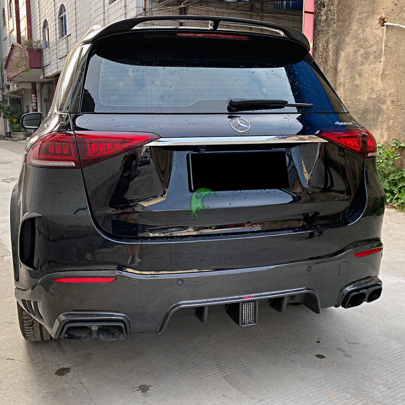 Speed Freak Style Dry Carbon Fiber Rear Bumper Canards For Mercedes Benz GLE 450 2020-Present