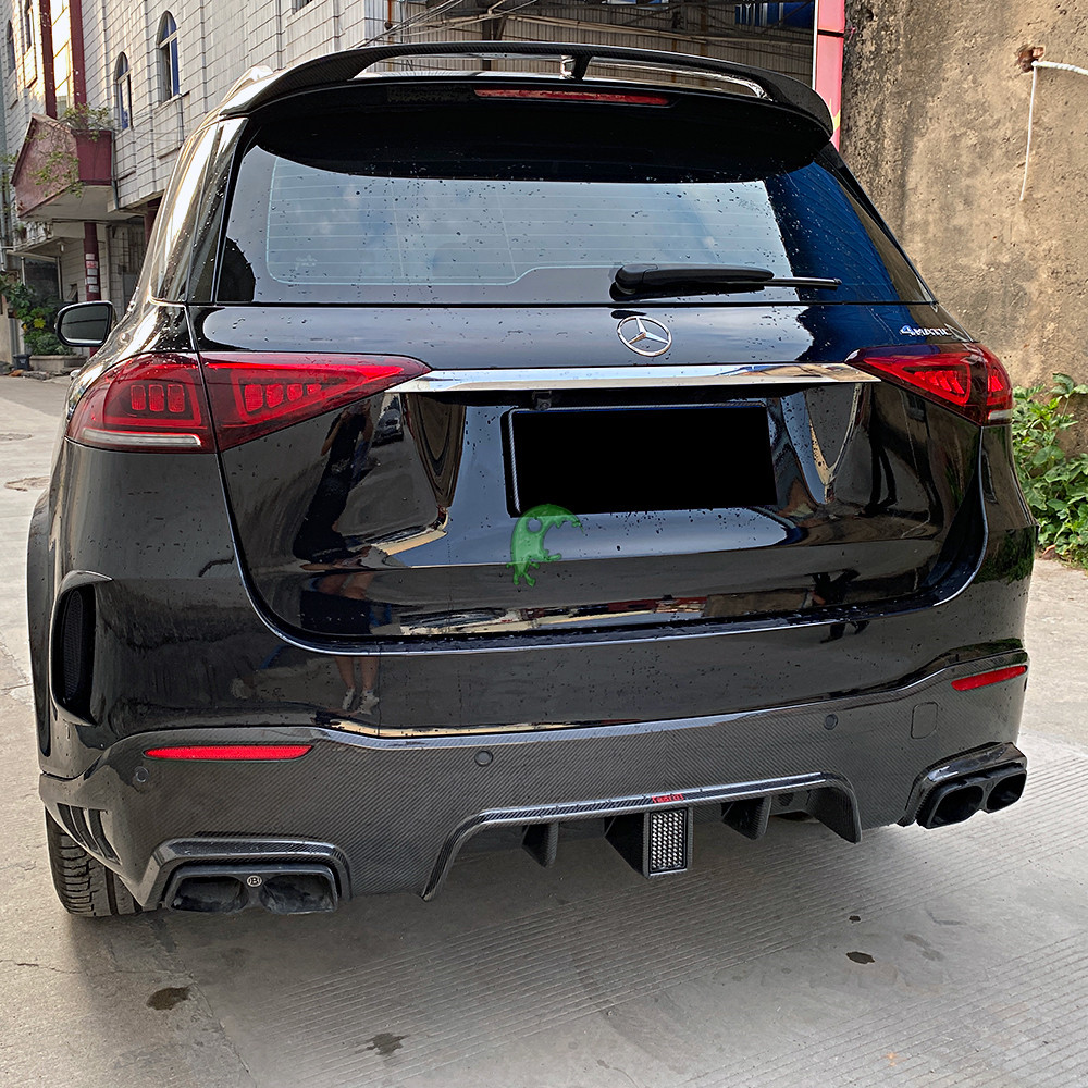 Speed Freak Style Dry Carbon Fiber Rear Bumper Canards For Mercedes Benz GLE 450 2020-Present