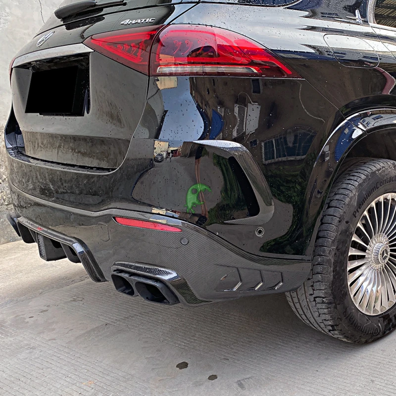 Speed Freak Style Dry Carbon Fiber Rear Bumper Canards For Mercedes Benz GLE 450 2020-Present