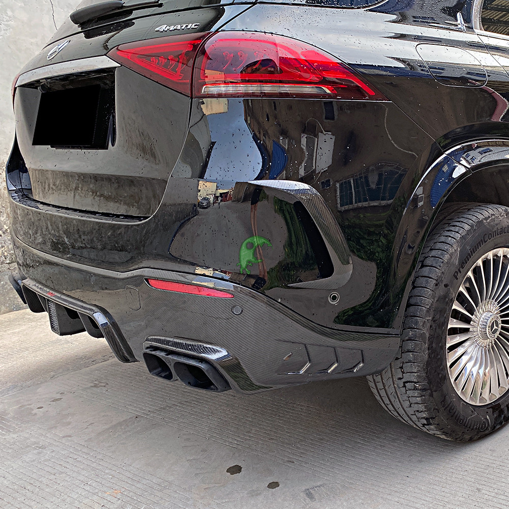 Speed Freak Style Dry Carbon Fiber Rear Bumper Canards For Mercedes Benz GLE 450 2020-Present