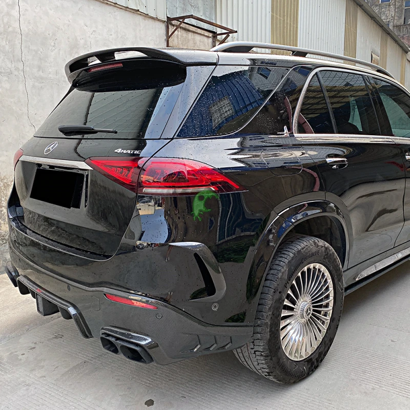 Speed Freak Style Dry Carbon Fiber Rear Bumper Canards For Mercedes Benz GLE 450 2020-Present