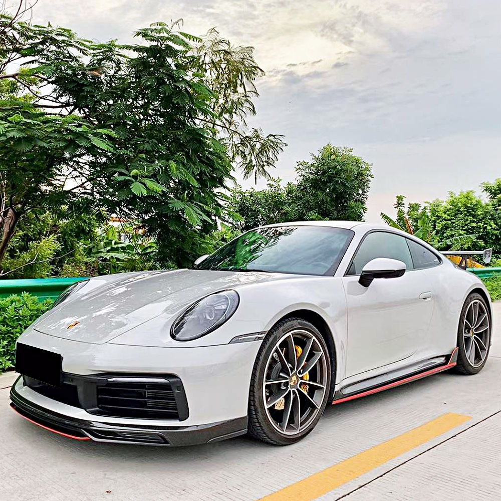 Techart Style Dry Carbon Fiber Front Lip For Porsche 911 992 Carrera 2018-Present