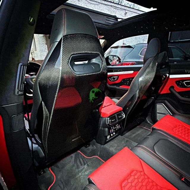 Dry Carbon Fiber Seat Back Panel Covers For Lamborghini URUS 2018-2021