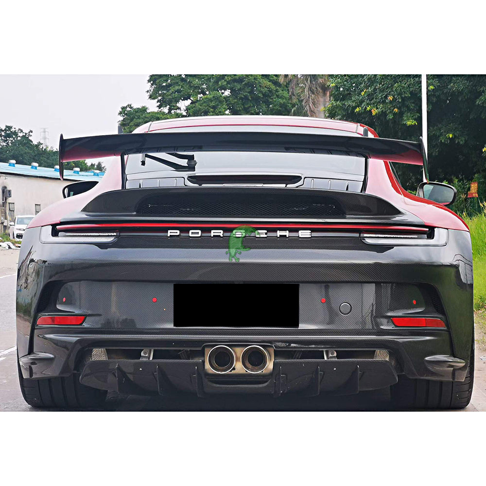 GT3 Style Full Dry Carbon Fiber Rear Spoiler Set For Porsche 911 992 Carrera & S 2018-Present