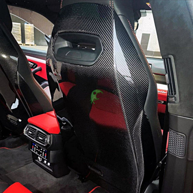 Dry Carbon Fiber Seat Back Panel Covers For Lamborghini URUS 2018-2021