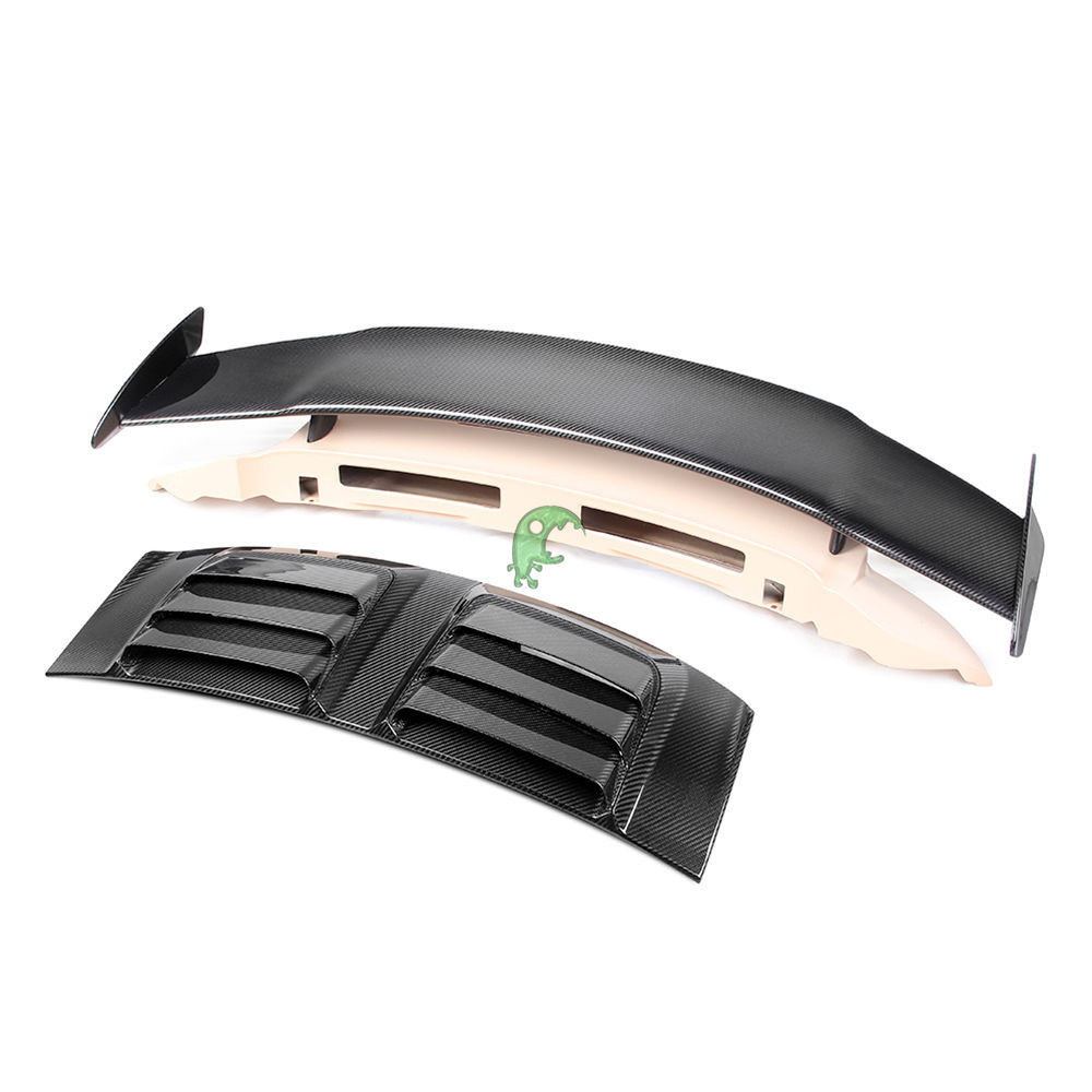 Topcar Style Half Dry Carbon Fiber Rear Spoiler (With Primer Base & Engine Cover) For Porsche 911 992 Carrera & S 2018-Present