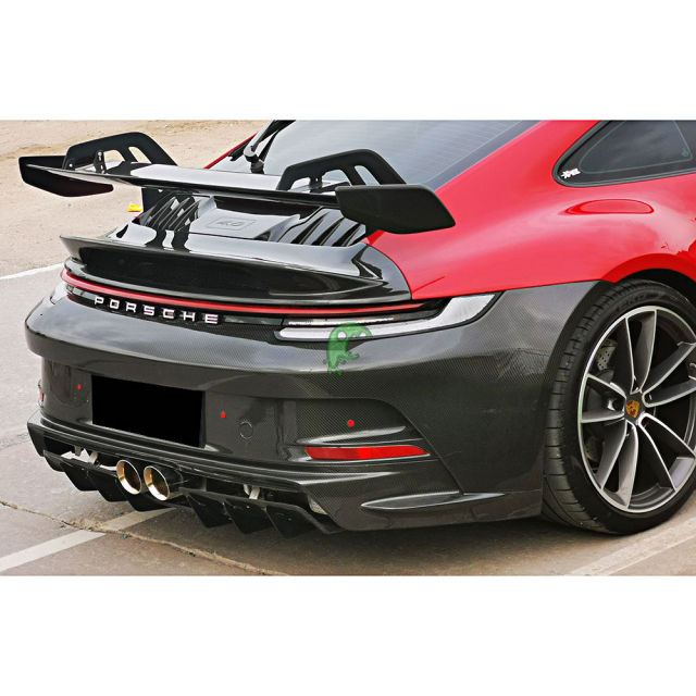 GT3 Style Dry Carbon Fiber Rear Diffuser For Porsche 911 992 Carrera &amp; S 2018-Present