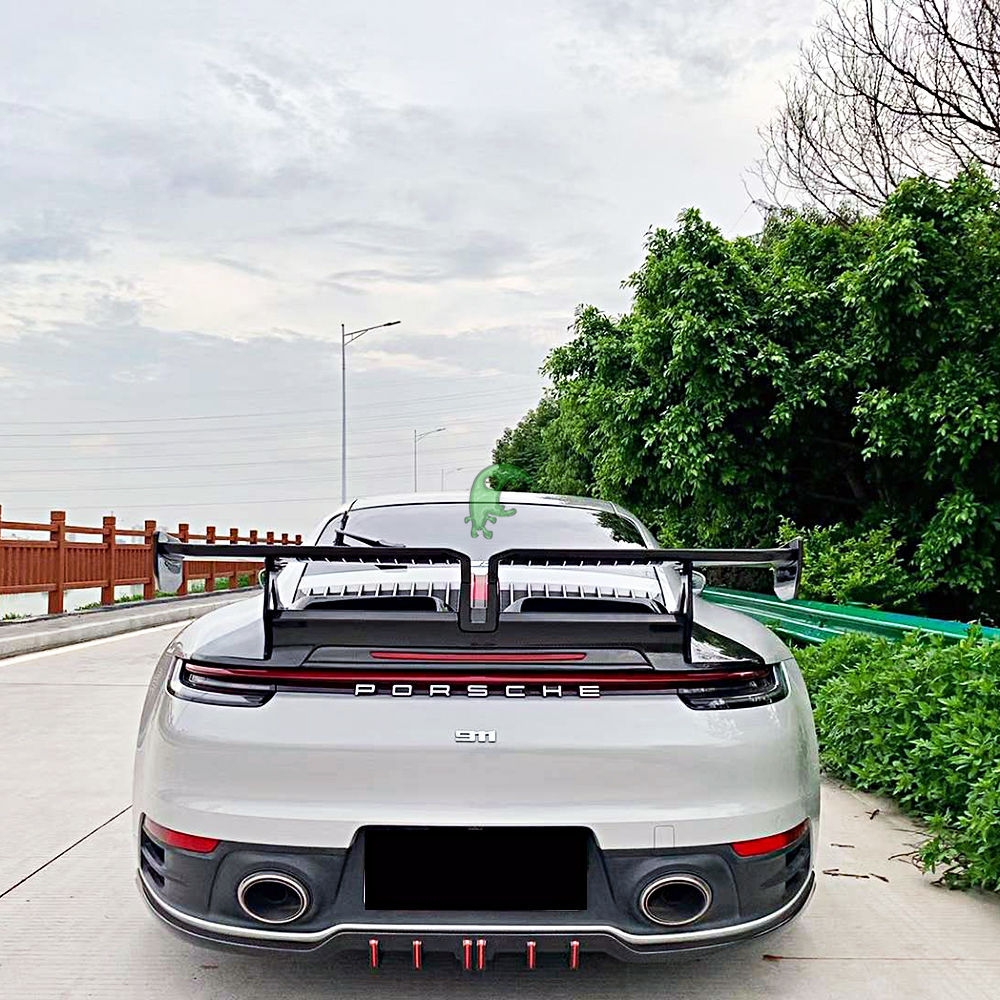Techart Style Dry Carbon Fiber Rear Diffuser For Porsche 911 992 Carrera 2018-Present