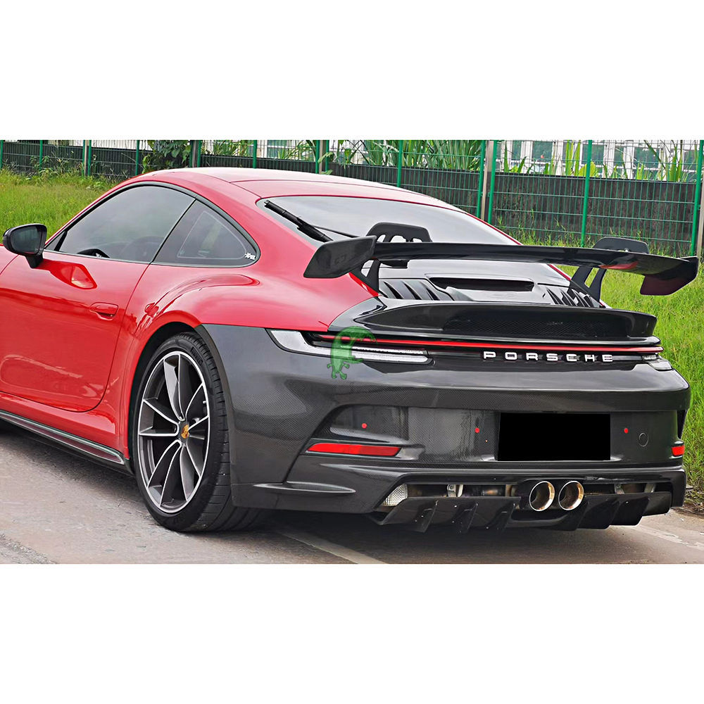 GT3 Style Full Dry Carbon Fiber Rear Spoiler Set For Porsche 911 992 Carrera & S 2018-Present