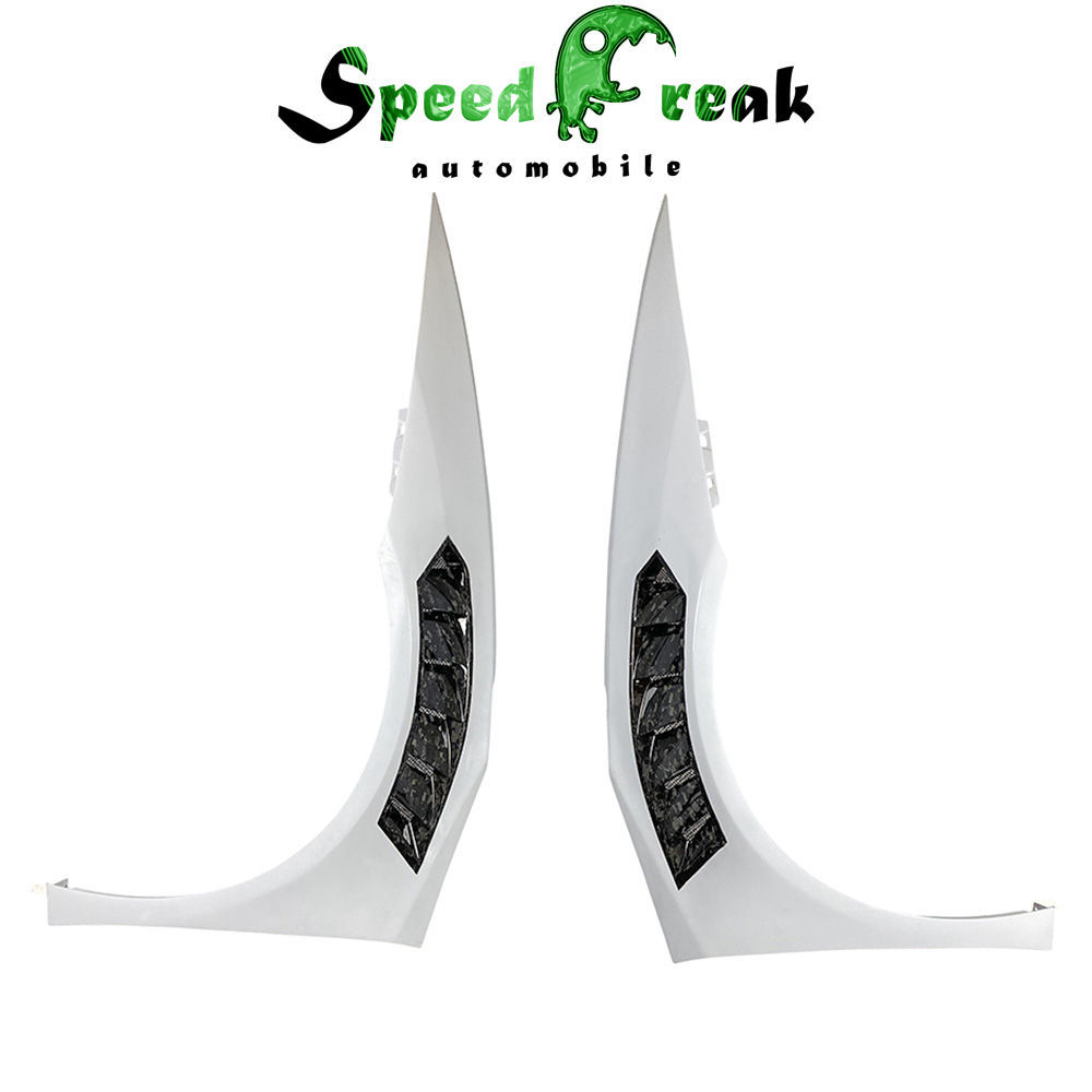 Forged Dry Carbon Fiber Front Fender for Lamborghini Huracan LP610/LP580 - Vorsteiner Style (With Portion Primer)