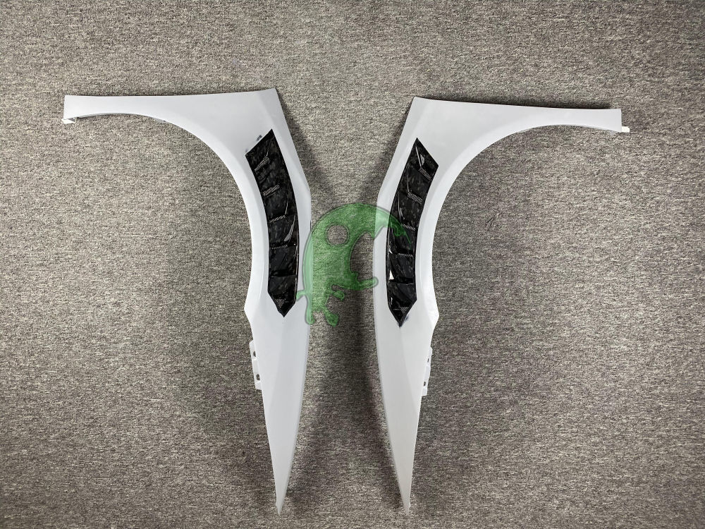 Forged Dry Carbon Fiber Front Fender for Lamborghini Huracan LP610/LP580 - Vorsteiner Style (With Portion Primer)