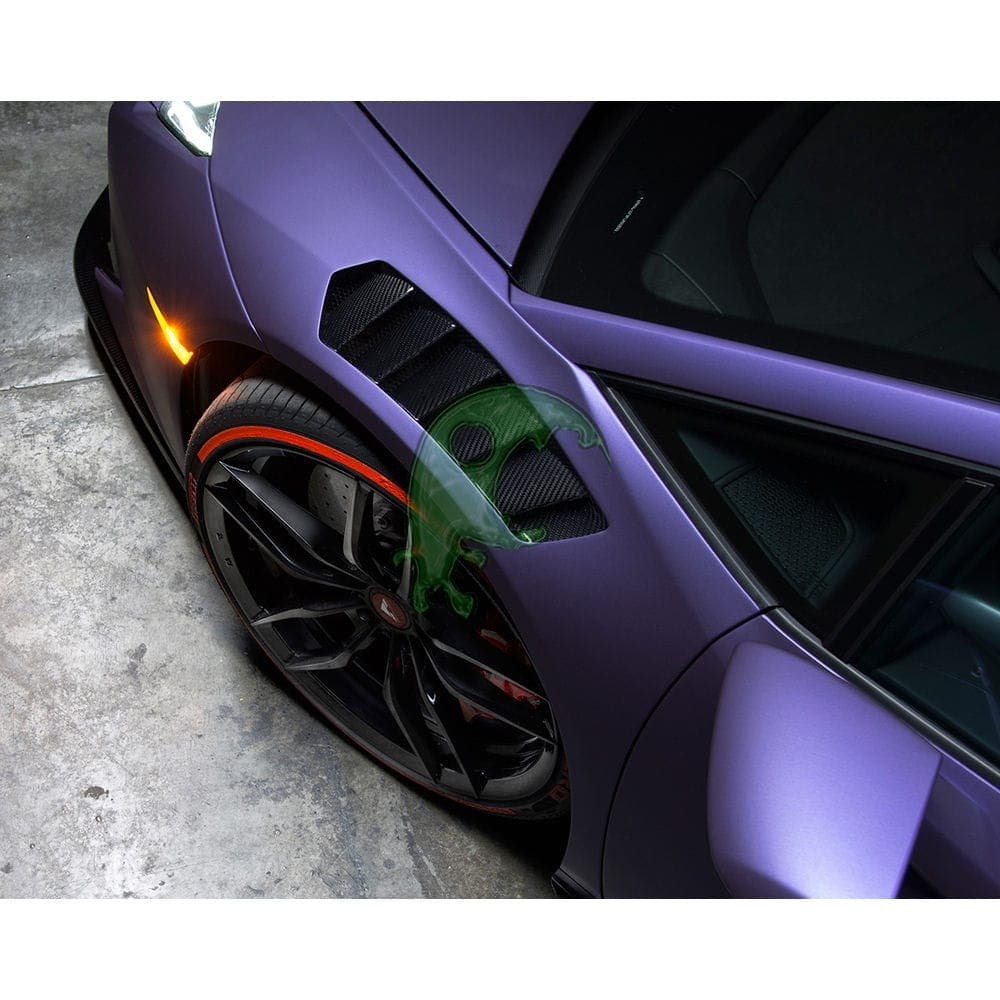 Dry Carbon Fiber Front Fender for Lamborghini Huracan LP610/LP580 - Vorsteiner Style (With Portion Primer)