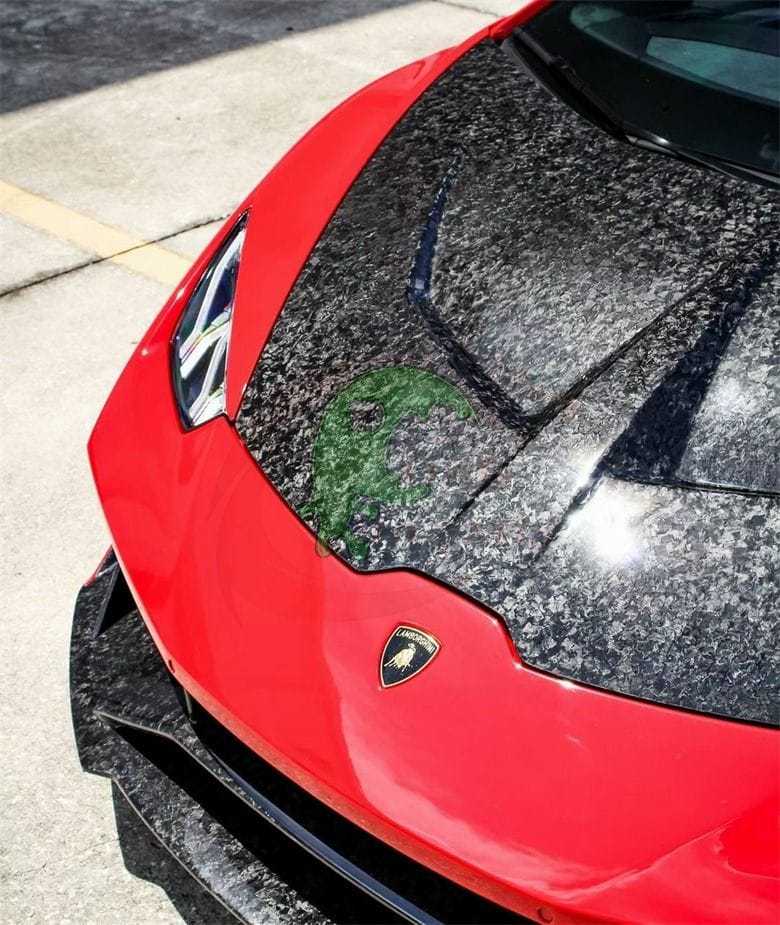 Forged Dry Carbon Fiber Engine Hood for Lamborghini Huracan LP610/LP580 - Vorsteiner Style
