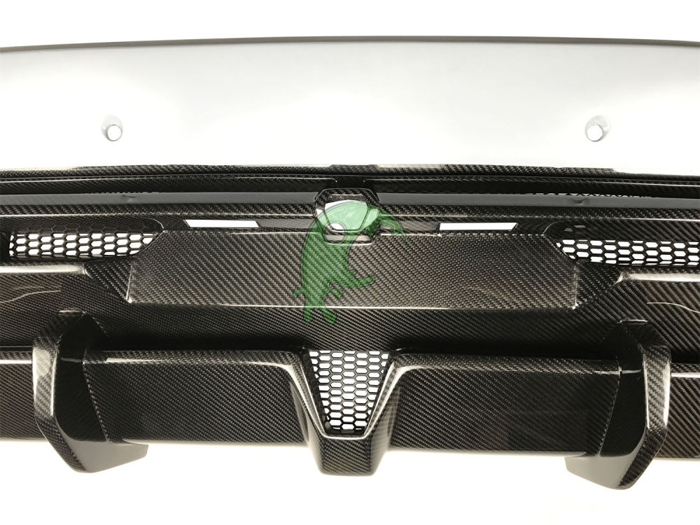 Dry Carbon Fiber Rear Bumper for Lamborghini Huracan LP610/LP580 - SpeedFreak Style (With Portion Primer)