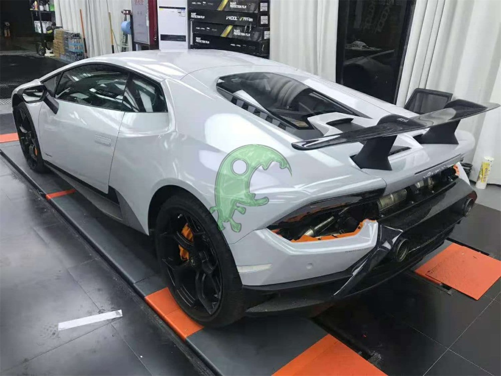 Dry Carbon Fiber Rear Spoiler Wing wiht Deck Lid for Lamborghini Huracan LP610/LP580 - Performante Style