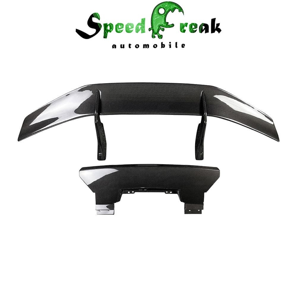 Dry Carbon Fiber Rear Spoiler Wing wiht Deck Lid for Lamborghini Huracan LP610/LP580 - Performante Style