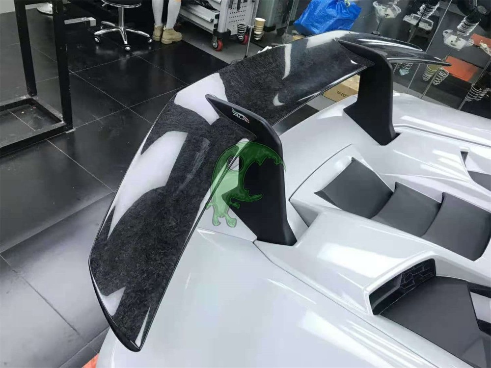 Dry Carbon Fiber Rear Spoiler Wing wiht Deck Lid for Lamborghini Huracan LP610/LP580 - Performante Style