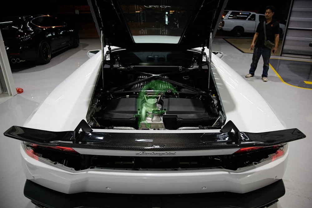 Carbon Fiber Rear Spoiler GT Wing Lamborghini Huracan LP610/LP580 - Vorsteiner Verona (Swan Neck)  Style