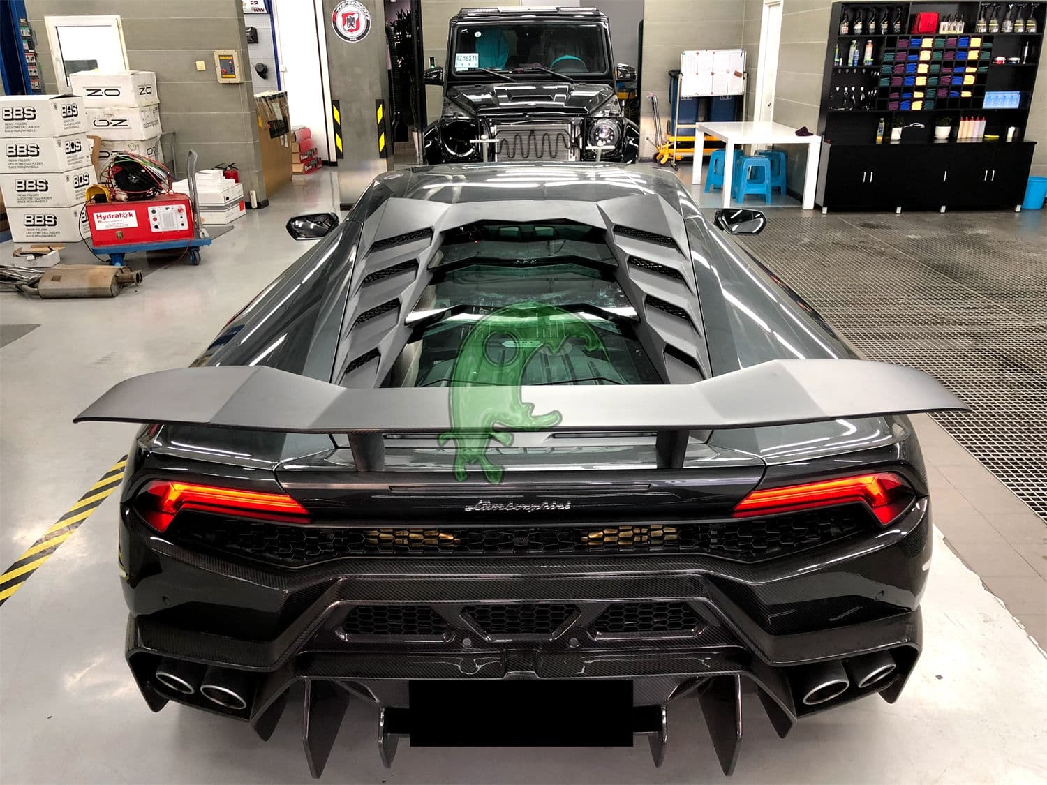 Carbon Fiber Rear Engine Hood Cover for Lamborghini Huracan LP610 - MSY Style