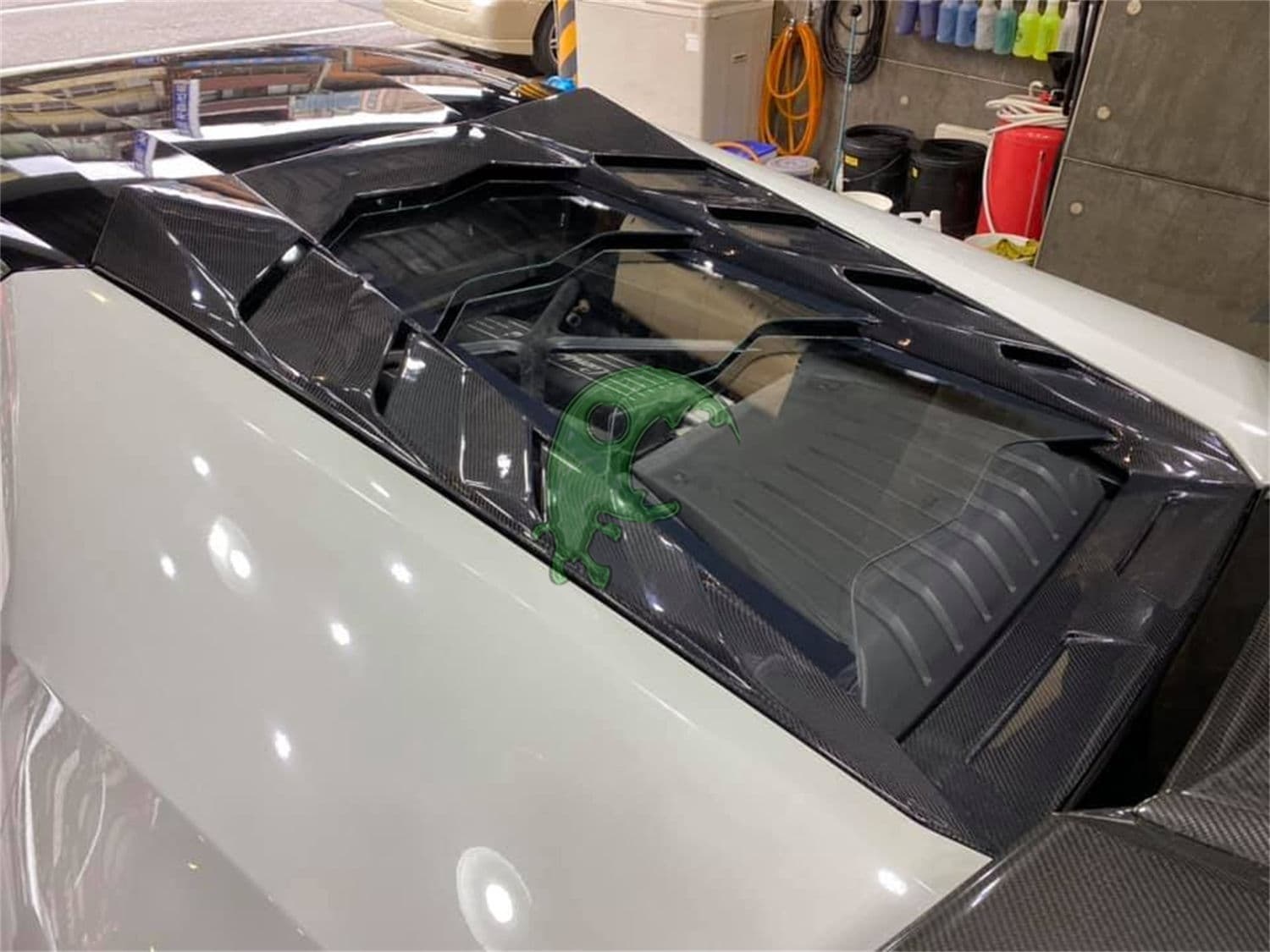 Carbon Fiber Rear Engine Hood Cover for Lamborghini Huracan LP610 - MSY Style