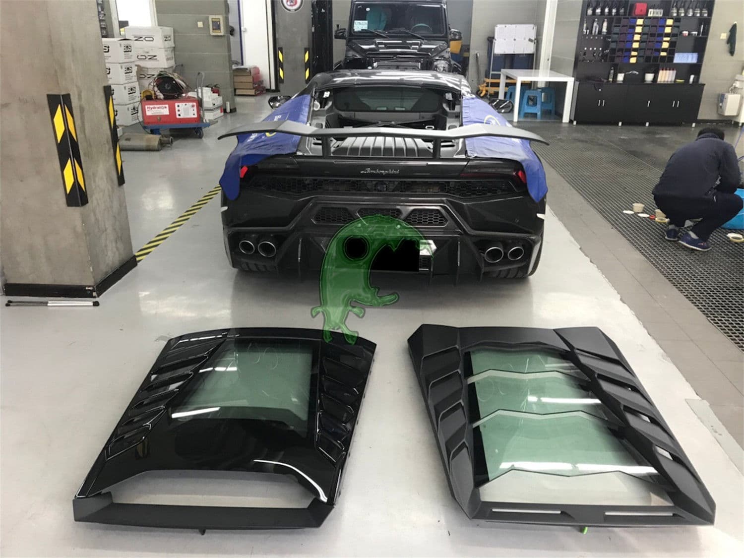 Carbon Fiber Rear Engine Hood Cover for Lamborghini Huracan LP610 - MSY Style